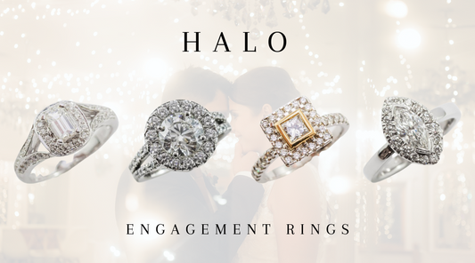 Diamond halo engagement ring | Perth halo rings