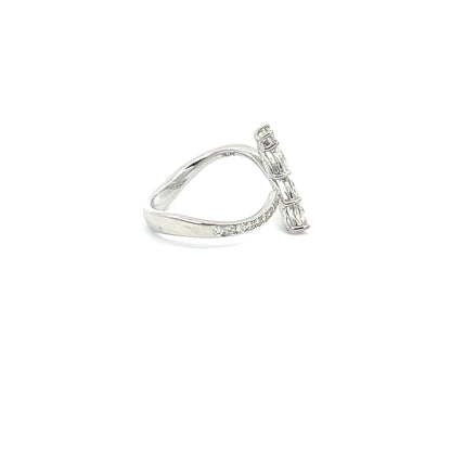 marquise diamond open ring