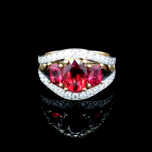 Spinel and Diamond Dress Ring