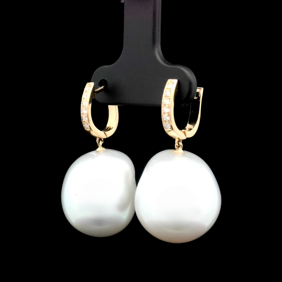 South Sea Baroque Pearl Drop Earrings