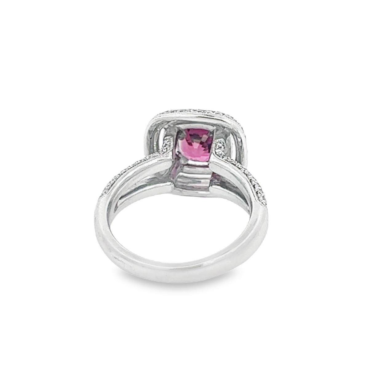 Spinel and Diamond Halo Ring