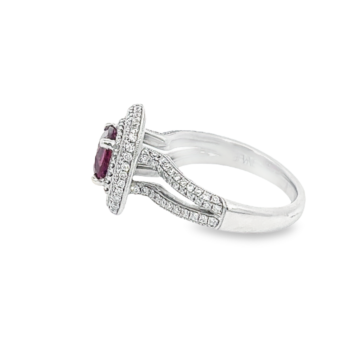 Spinel and Diamond Halo Ring