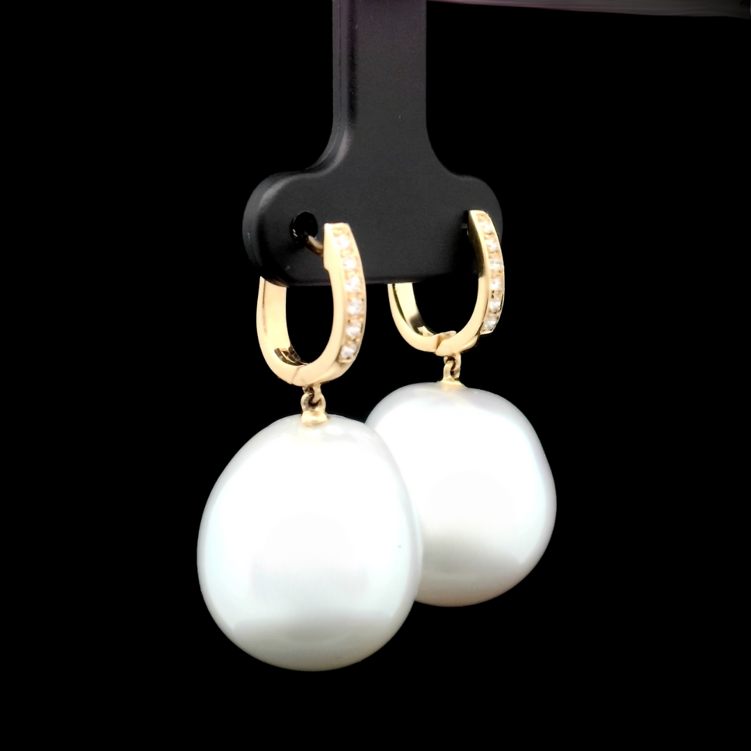 South Sea Baroque Pearl Drop Earrings