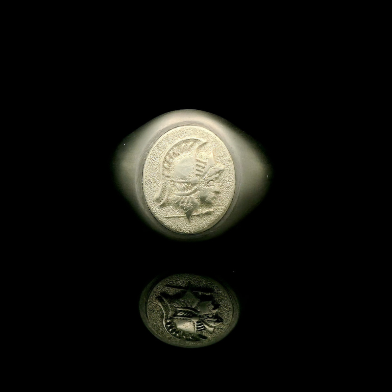 Centurion Crest Men's Signet Ring in Platinum & Tantalum | Brinkhaus Jewellers Claremont