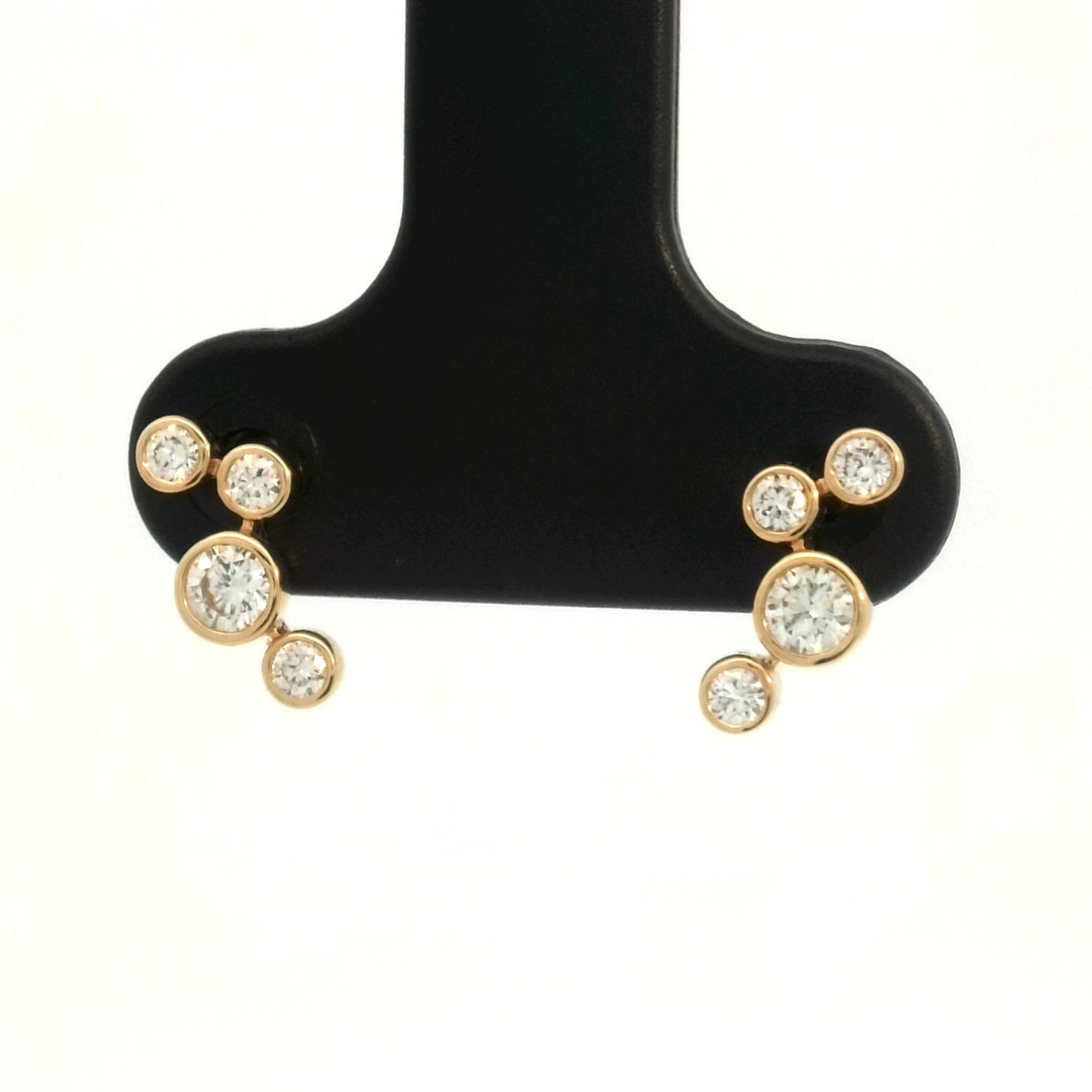Diamond Climber Cluster Earrings