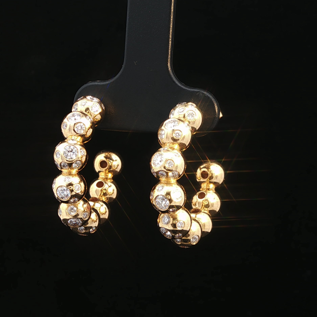 Diamond Hoop Earrings in 18ct Yellow Gold | Brinkhaus Jewellers Claremont