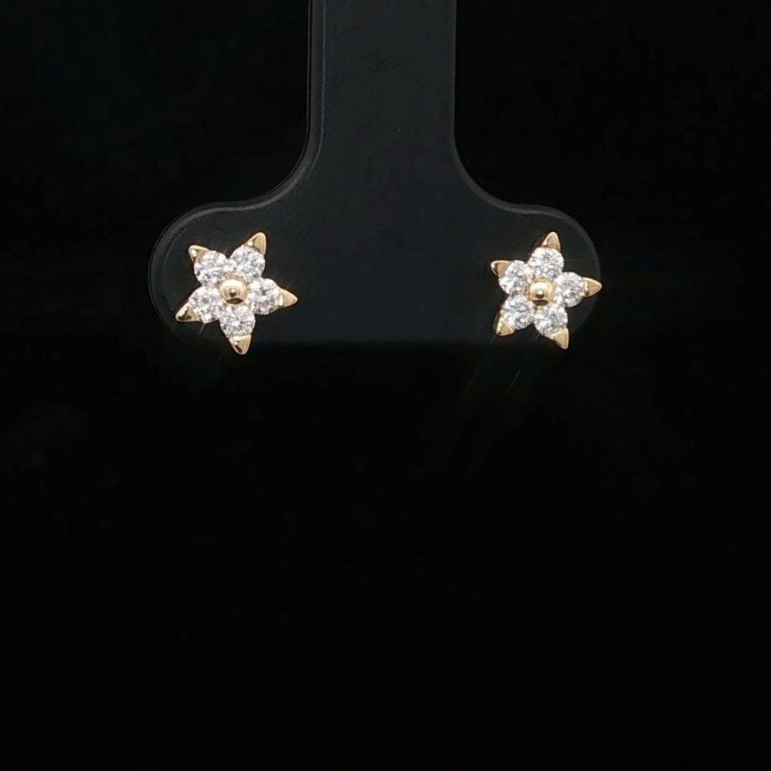 Diamond Star Earrings in 18ct White Gold | Brinkhaus Jewellers Claremont