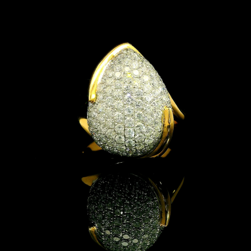 Pavé Diamond Ring in 18ct Yellow & White Gold | Brinkhaus Jewellers Claremont