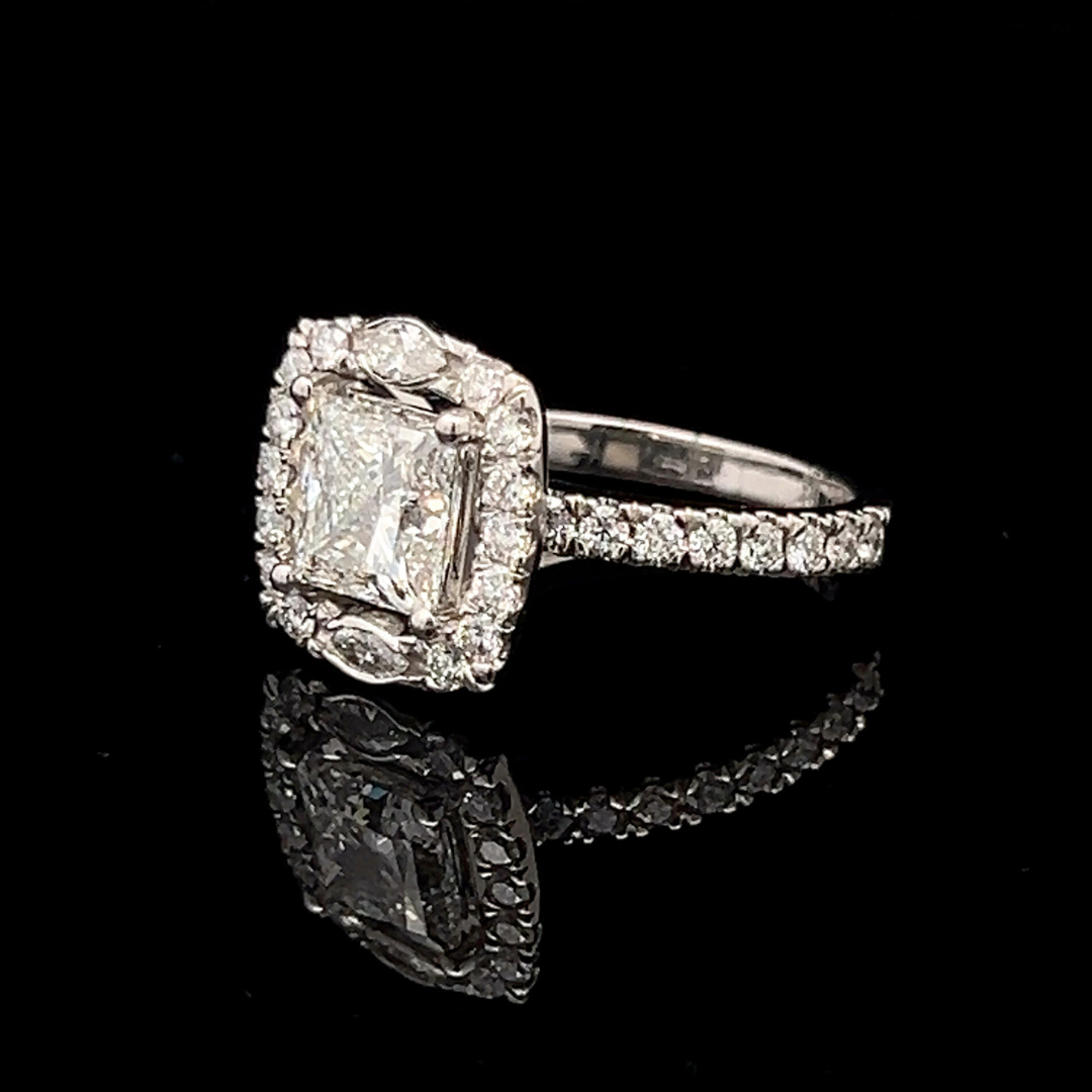 Princess Cut Diamond Ring with Marquise & Round Diamonds | Brinkhaus Jewellers Perth