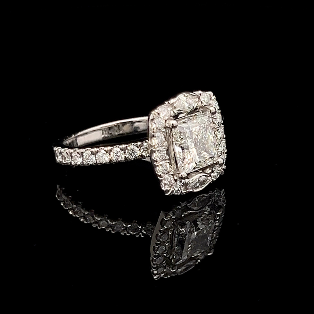 Princess Cut Diamond Ring with Marquise & Round Diamonds | Brinkhaus Jewellers Perth