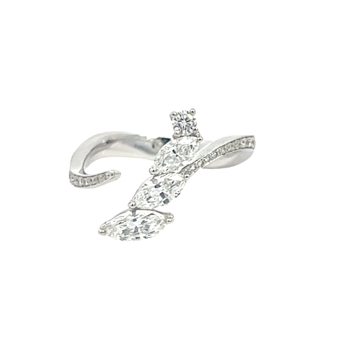 marquise diamond open ring