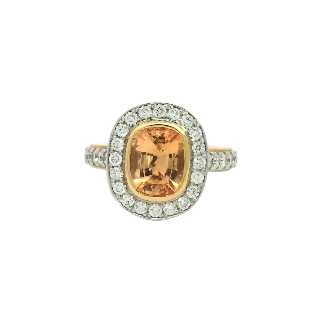 Orange Sapphire & Diamond Ring Perth | Rings Perth | Brinkhaus Jewellers Perth