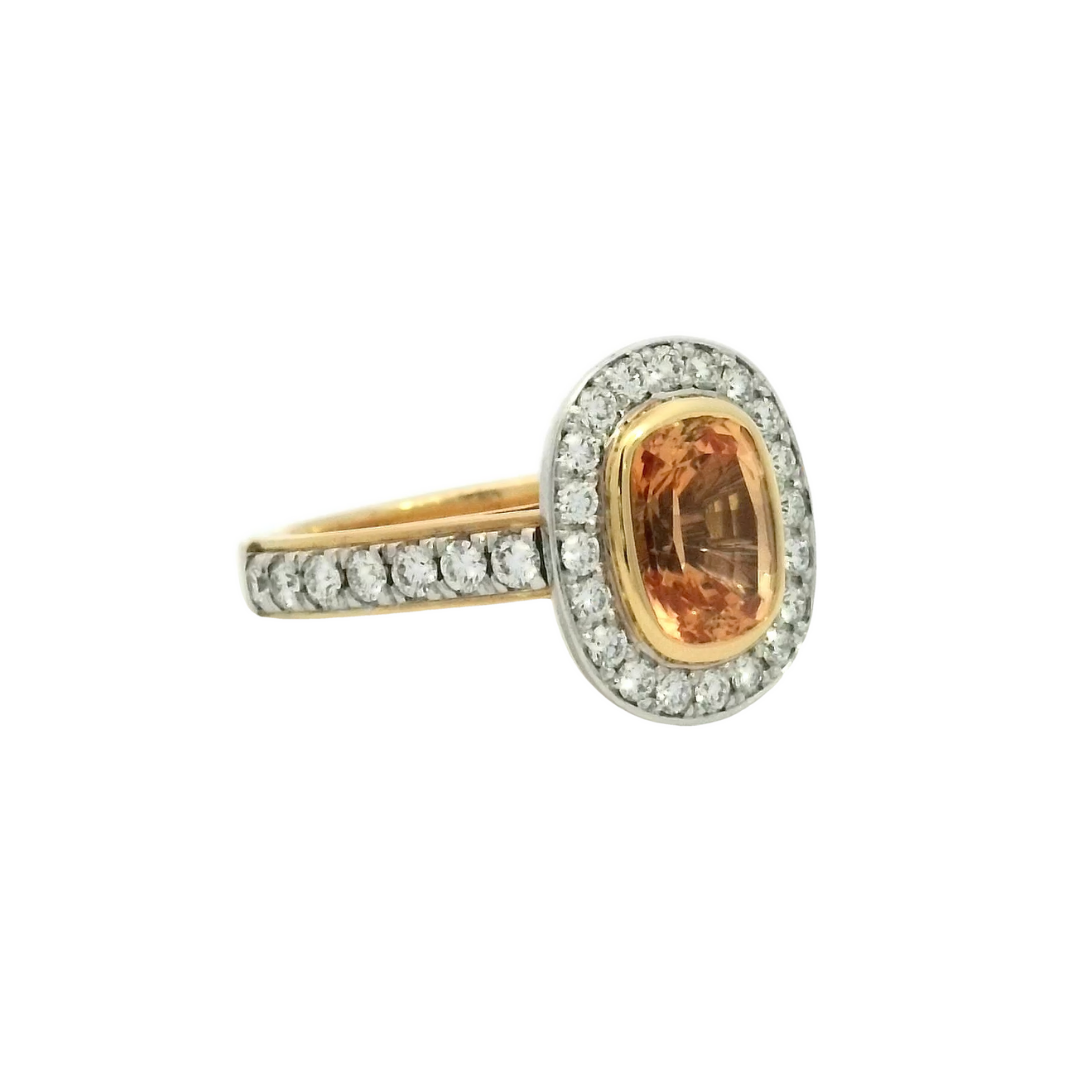 Orange Sapphire & Diamond Ring Perth | Rings Perth | Brinkhaus Jewellers Perth