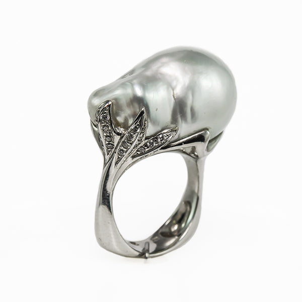 Baroque Pearl Diamond Ring Perth Jewellery Brinkhaus