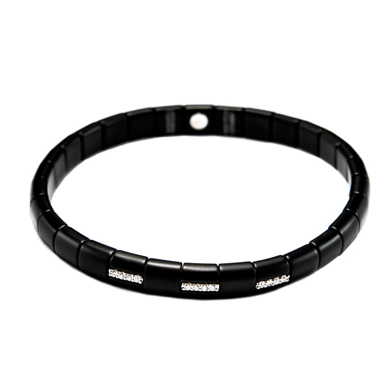 Black Ceramic Diamond Bracelet
