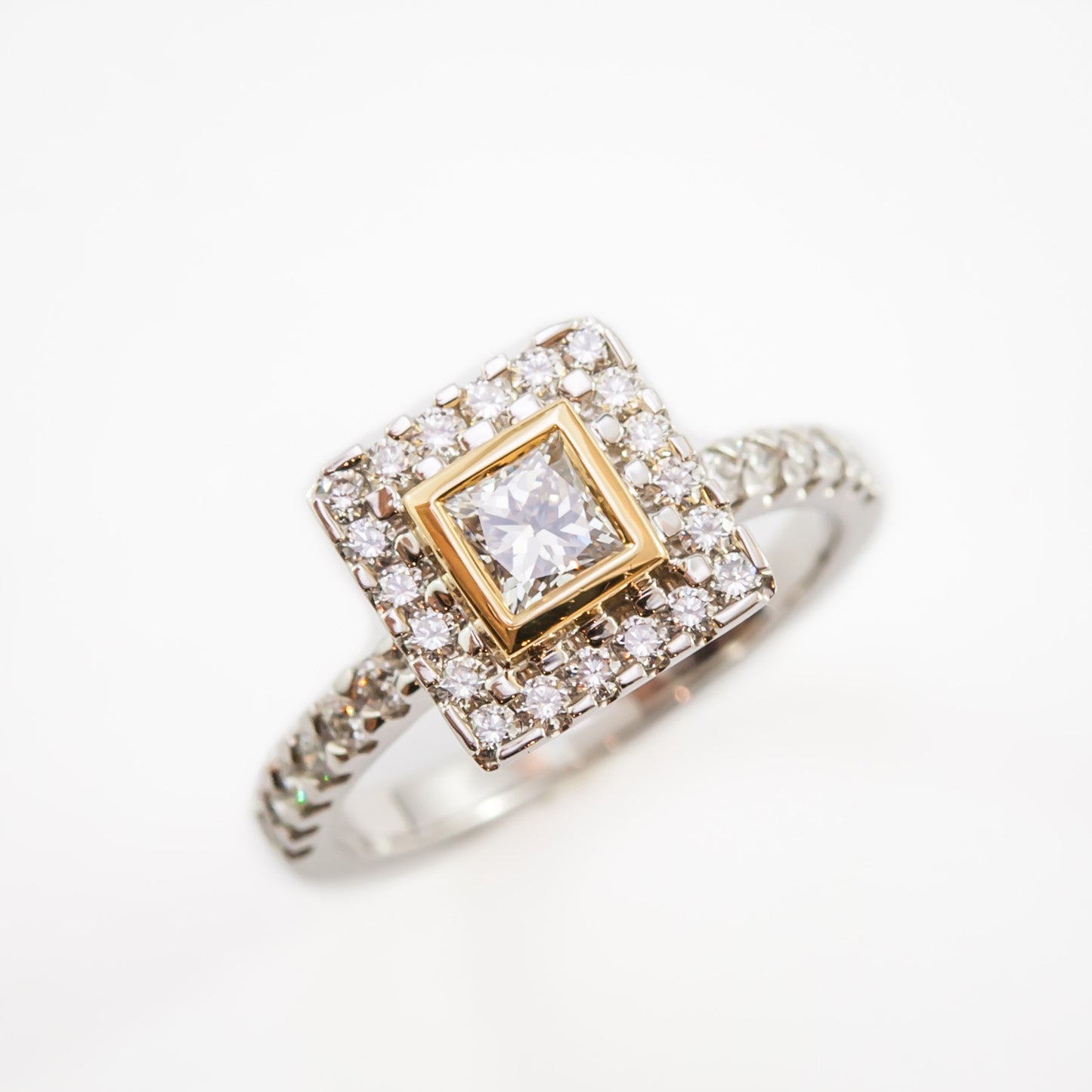 Princess Cut Halo Engagement Ring