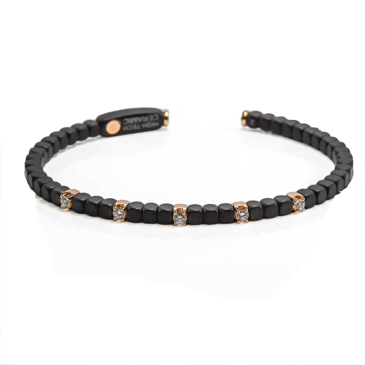 Black Ceramic Diamond Cuff