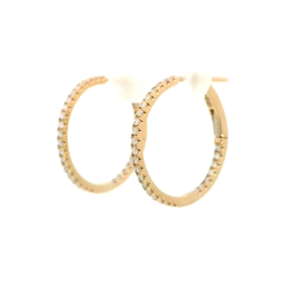 Diamond  Hoop Earrings