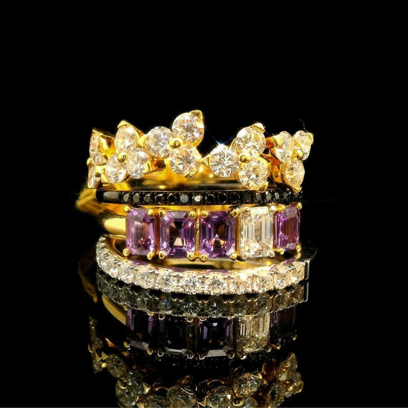 Diamond and Sapphire Ring Stack | Brinkhaus Jewellers Claremont