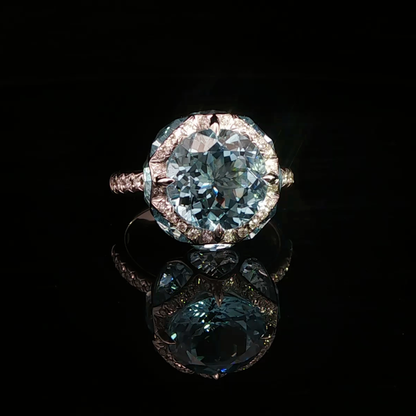 Blue Topaz & Diamond Duchess Ring in 18ct White Gold  | Brinkhaus Jewellers Claremont