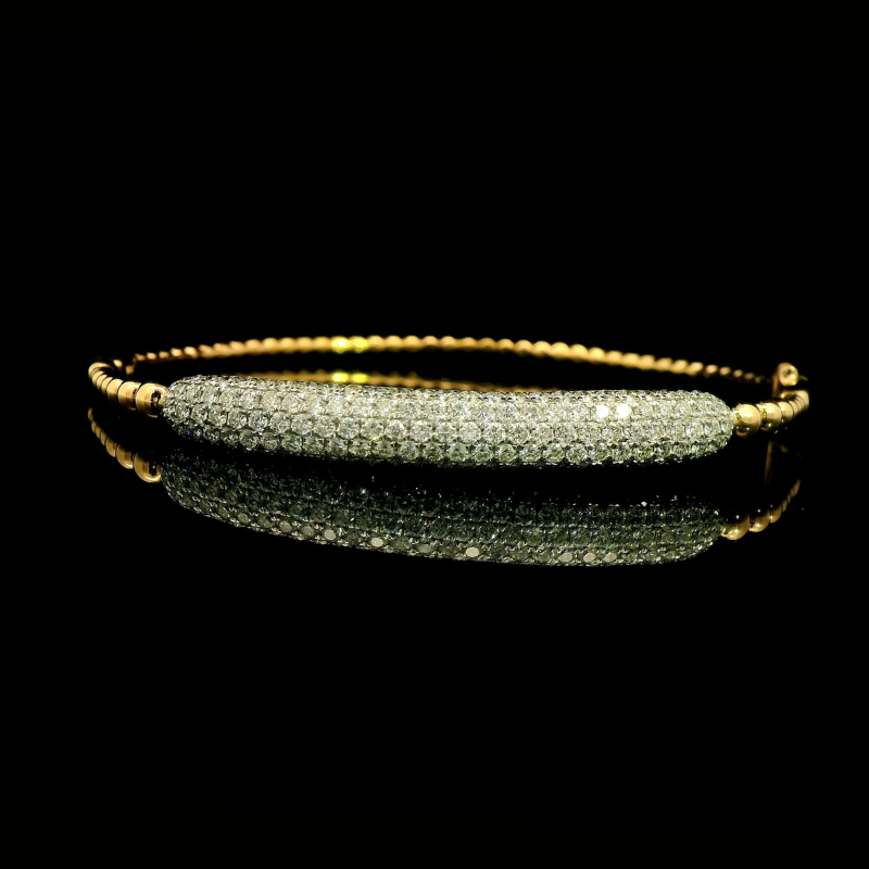 Diamond Bar Bracelet in 18ct Yellow & White Gold | Brinkhaus Jewellers