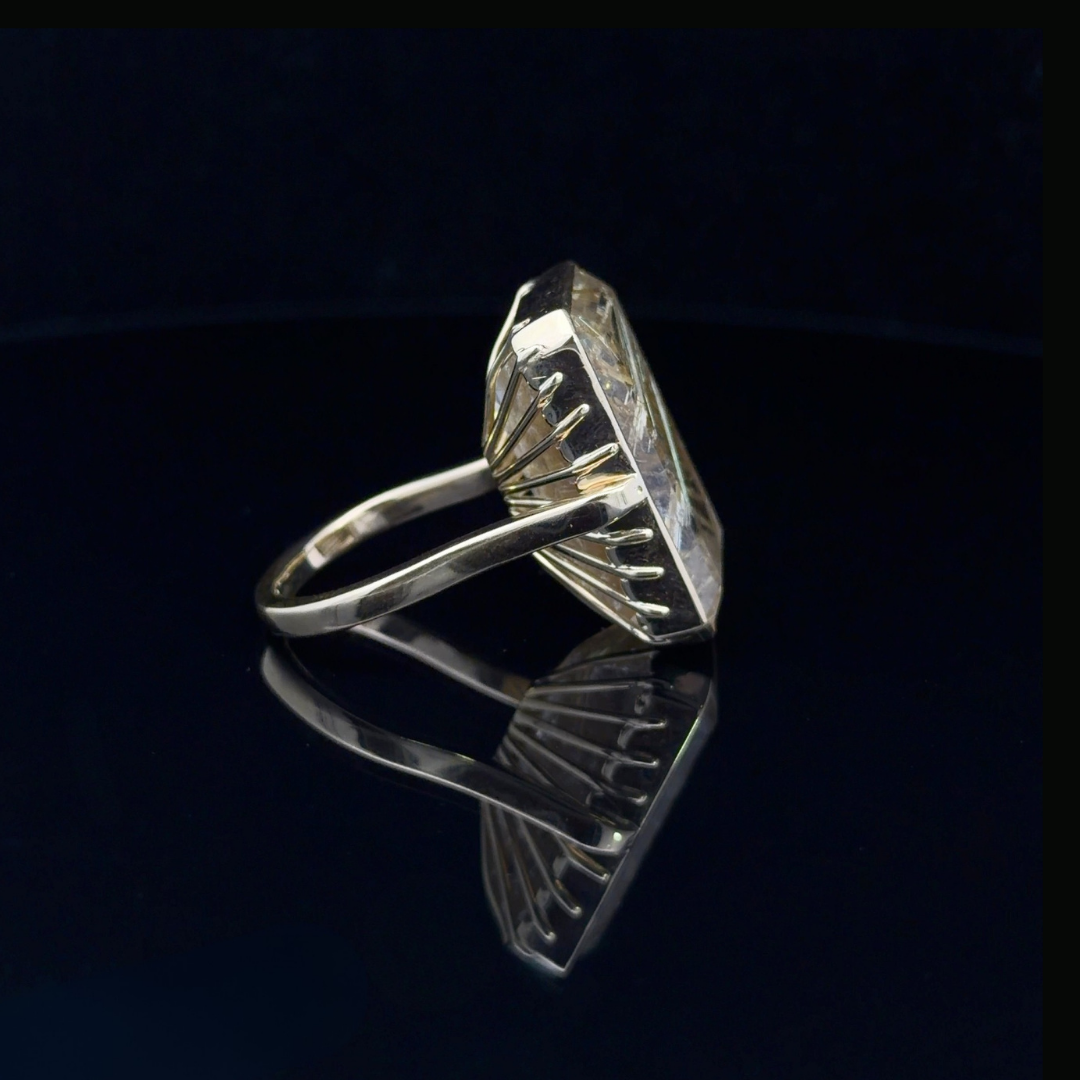 Golden Rutilated Quartz Ring in 18ct Yellow Gold | Brinkhaus Jewellers Claremont