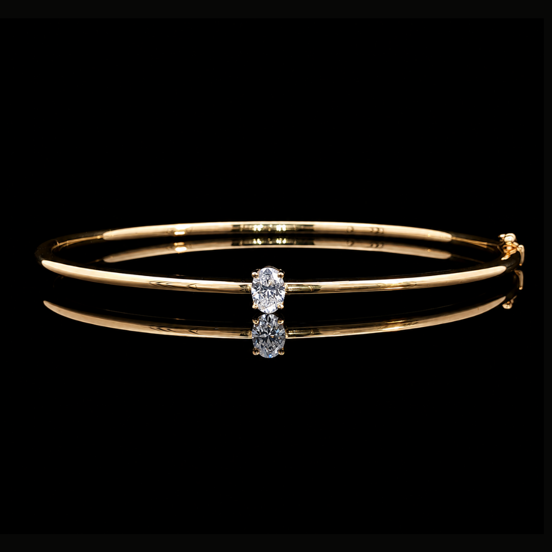 Oval Cut Diamond Bracelet in 18ct Yellow Gold