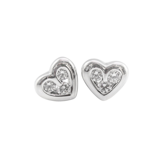 diamonds heart earrings studs perth | brinkhaus jewellers