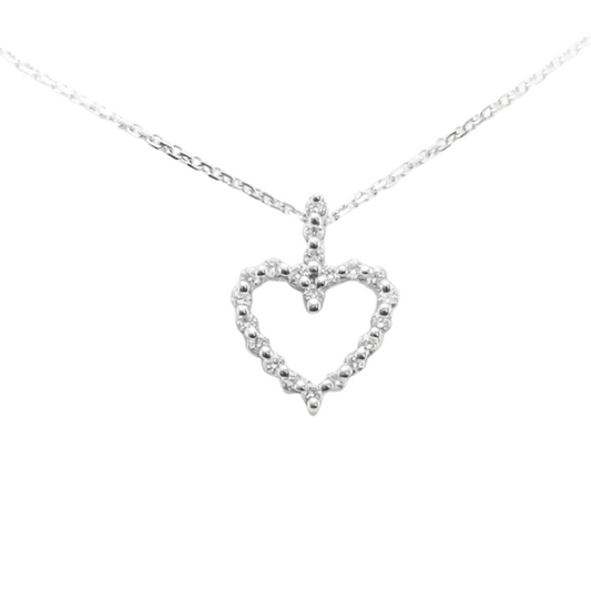 diamond heart pendant