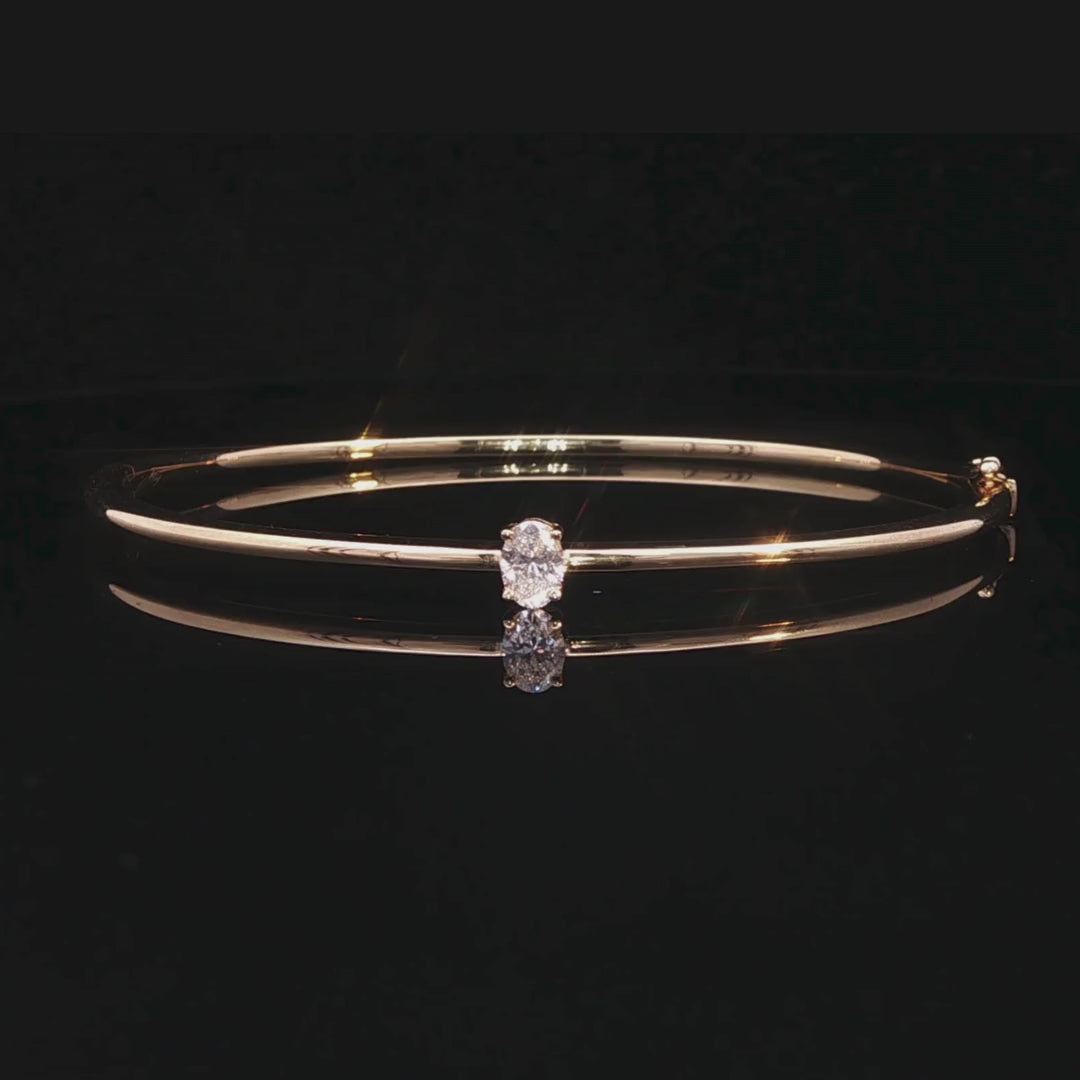 Oval Cut Diamond Bracelet in 18ct Yellow Gold
