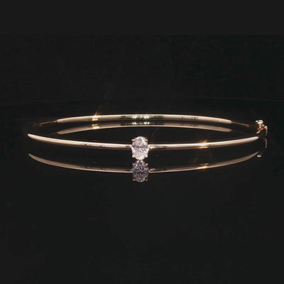Oval Cut Diamond Bracelet in 18ct Yellow Gold