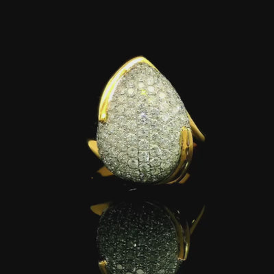 Pavé Diamond Ring in 18ct Yellow & White Gold | Brinkhaus Jewellers Claremont