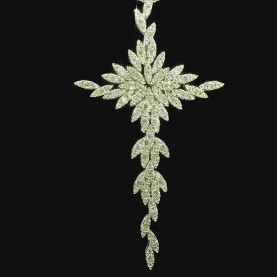 Diamond Cross Pendant in 18ct White Gold