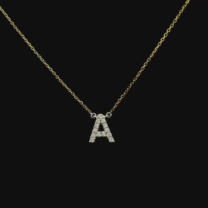Diamond A Initial Necklace | Brinkhaus Jewellers
