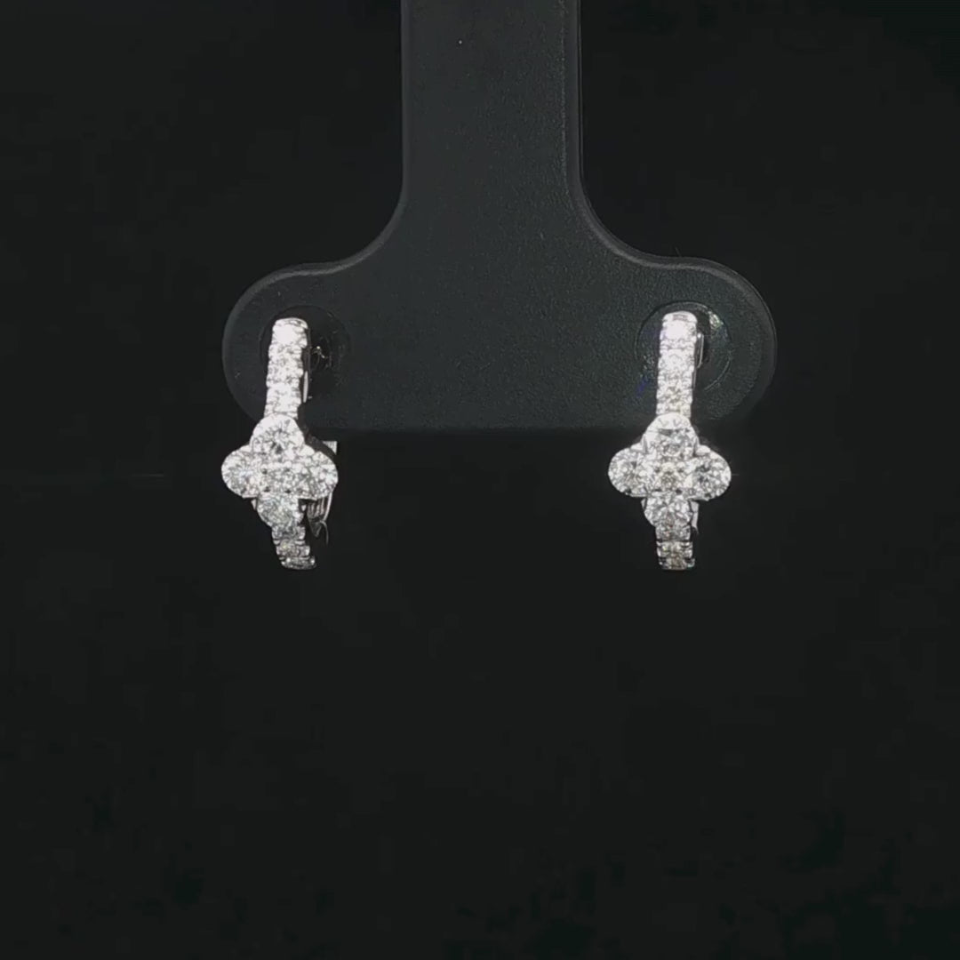 Diamond Huggies in 18ct White Gold