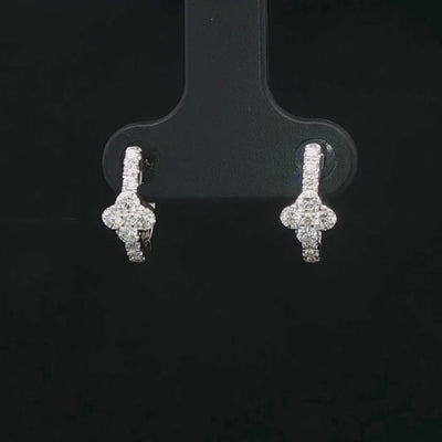 Diamond Huggies in 18ct White Gold