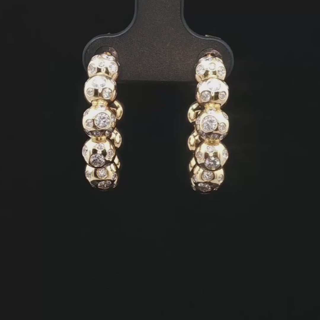 Diamond Hoop Earrings in 18ct Yellow Gold | Brinkhaus Jewellers Claremont
