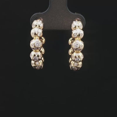 Diamond Hoop Earrings in 18ct Yellow Gold | Brinkhaus Jewellers Claremont
