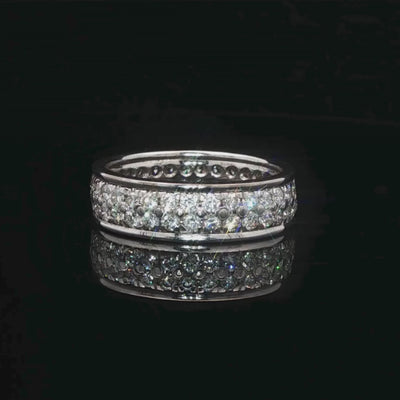 Double Row Diamond Eternity Band in 18ct White Gold  | Brinkhaus Jewellers Perth  | Wedding Band 