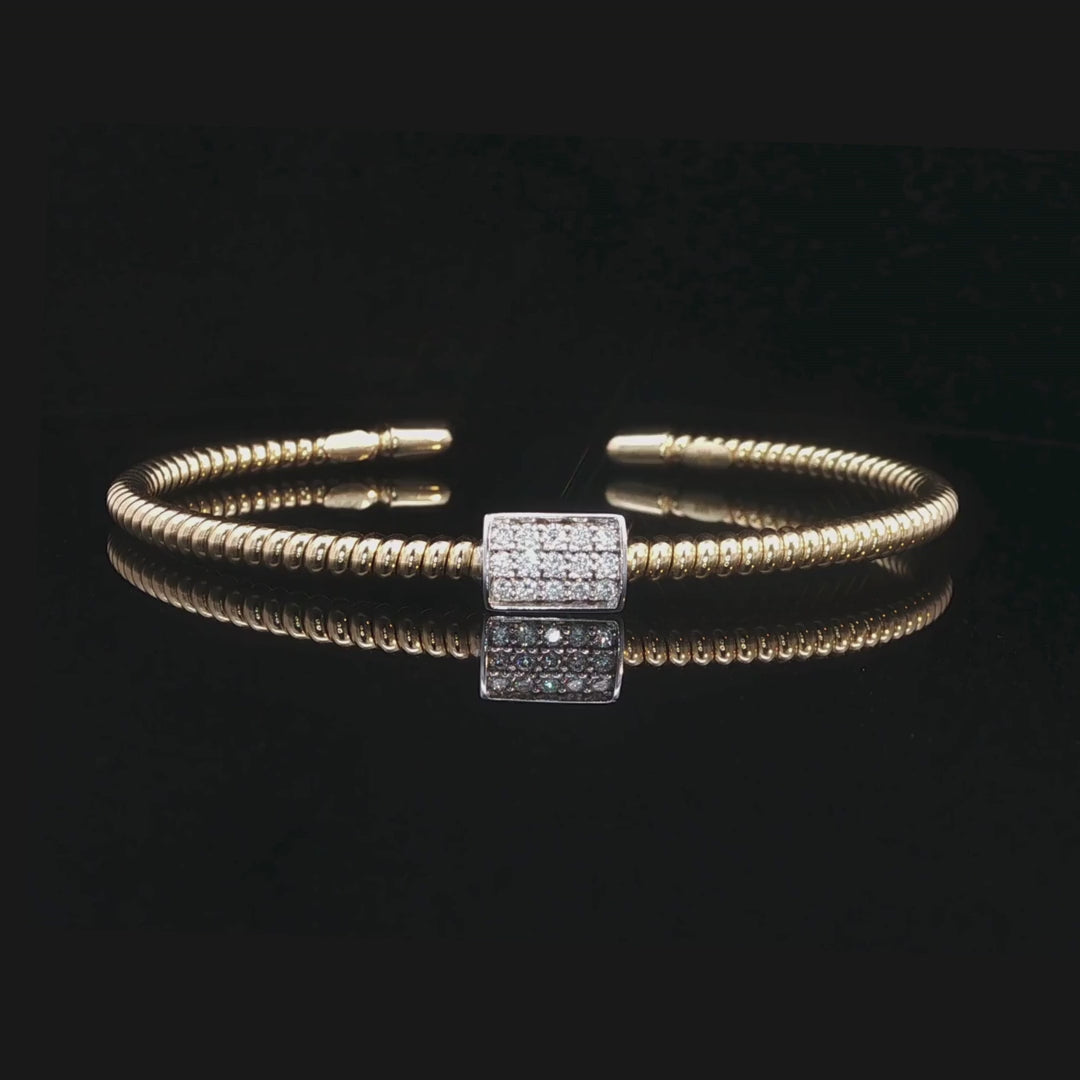 Open Diamond Bracelet in 18ct Yellow and White Gold