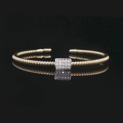 Open Diamond Bracelet in 18ct Yellow and White Gold