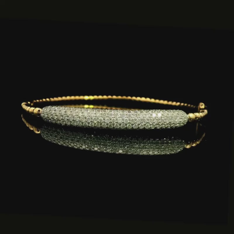 Diamond Bar Bracelet in 18ct Yellow & White Gold | Brinkhaus Jewellers