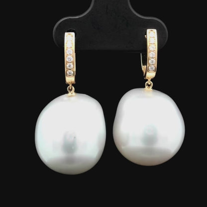 South Sea Baroque Pearl Drop Earrings