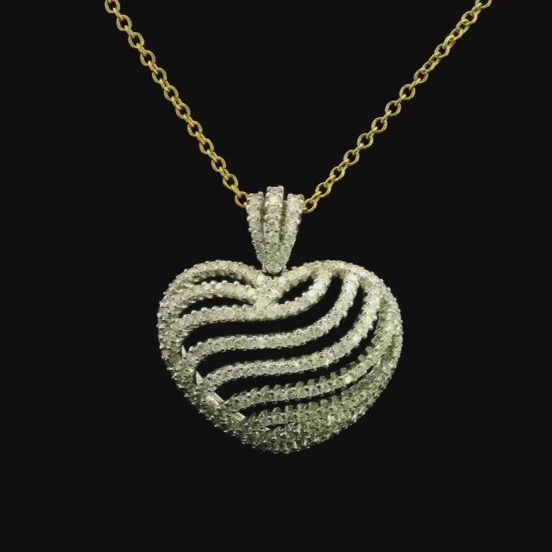 Diamond Heart Pendant in 18ct White Gold | Brinkhaus Jewellers
