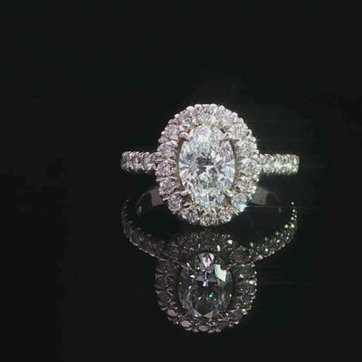 Oval Cut Diamond Halo Engagement Ring Perth | Brinkhaus Jewellers Ring 