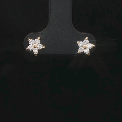 Diamond Star Earrings in 18ct White Gold  | Brinkhaus Jewellers Claremont
