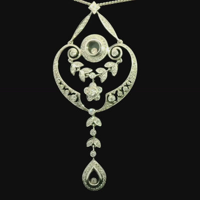 Diamond Openwork Pendant in 18ct White Gold