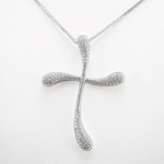 Diamond Organic Cross Necklace