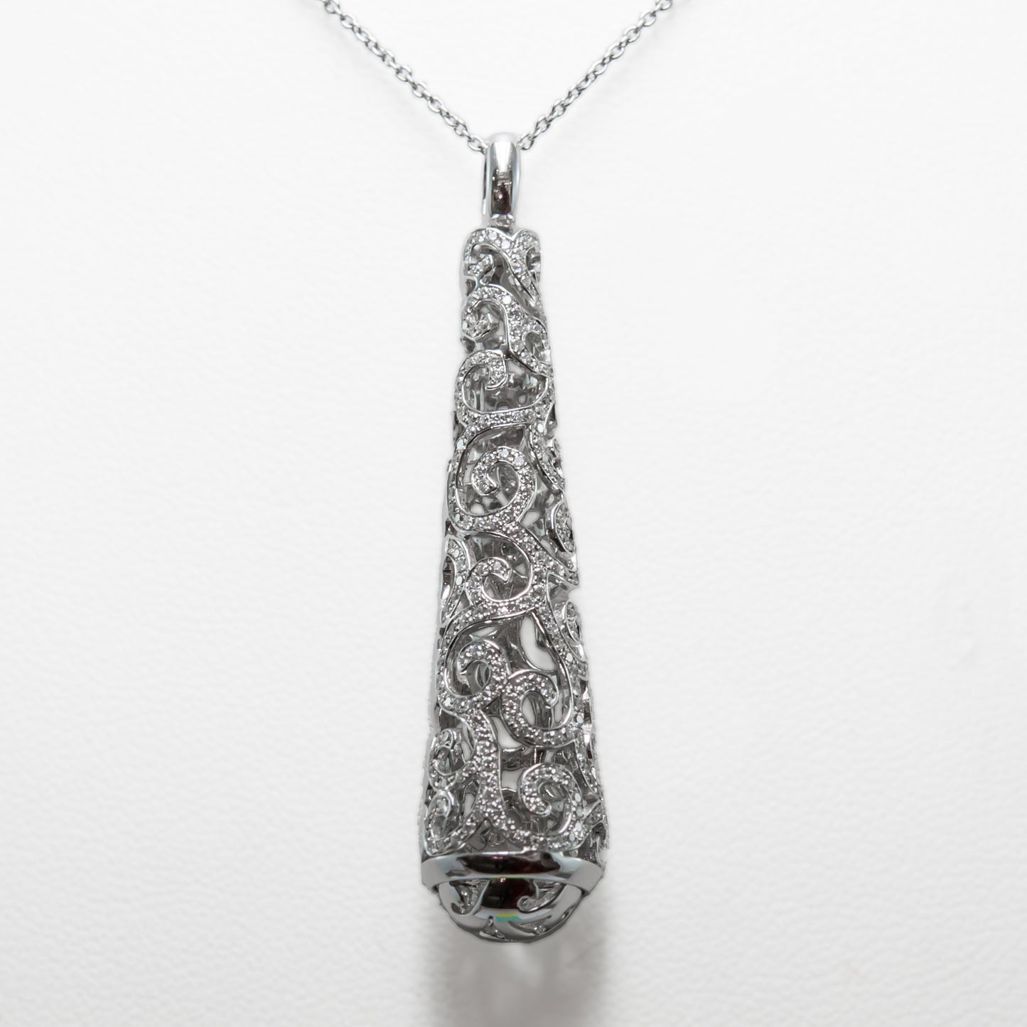 Diamond Drop Pave Necklace
