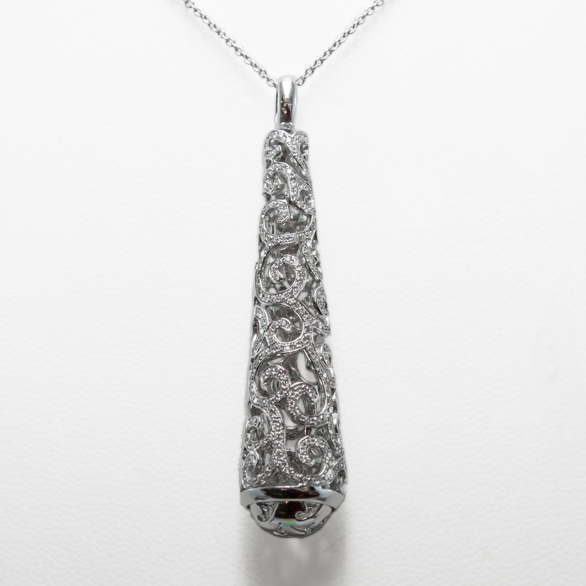 Diamond Drop Pave Necklace